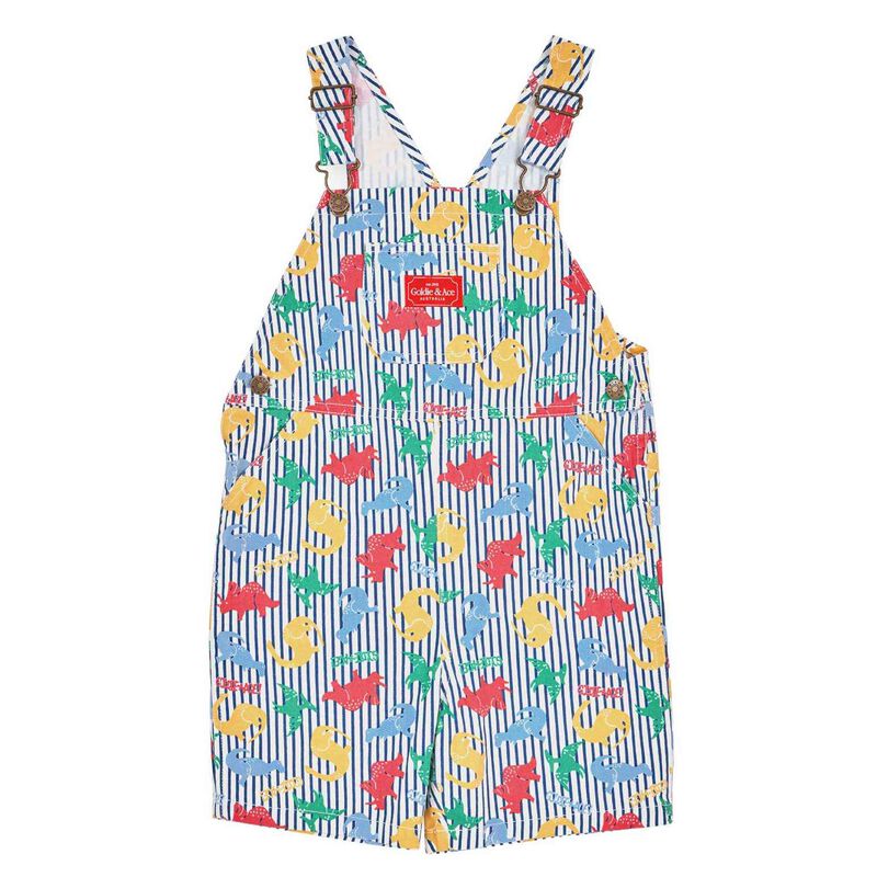 Goldie + Ace Dino Print Burton Overalls 6M-2Y image number 0